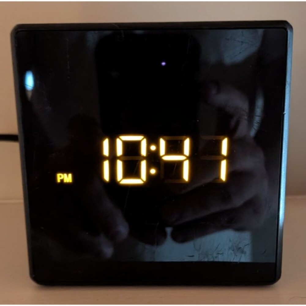 Sony ICF-C1 Alarm Clock Radio AM/FM LED Cube Snooze Sleep Timer Black